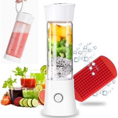 Mini Juicer Cup Travel Blender for Shakes with Ice Tray